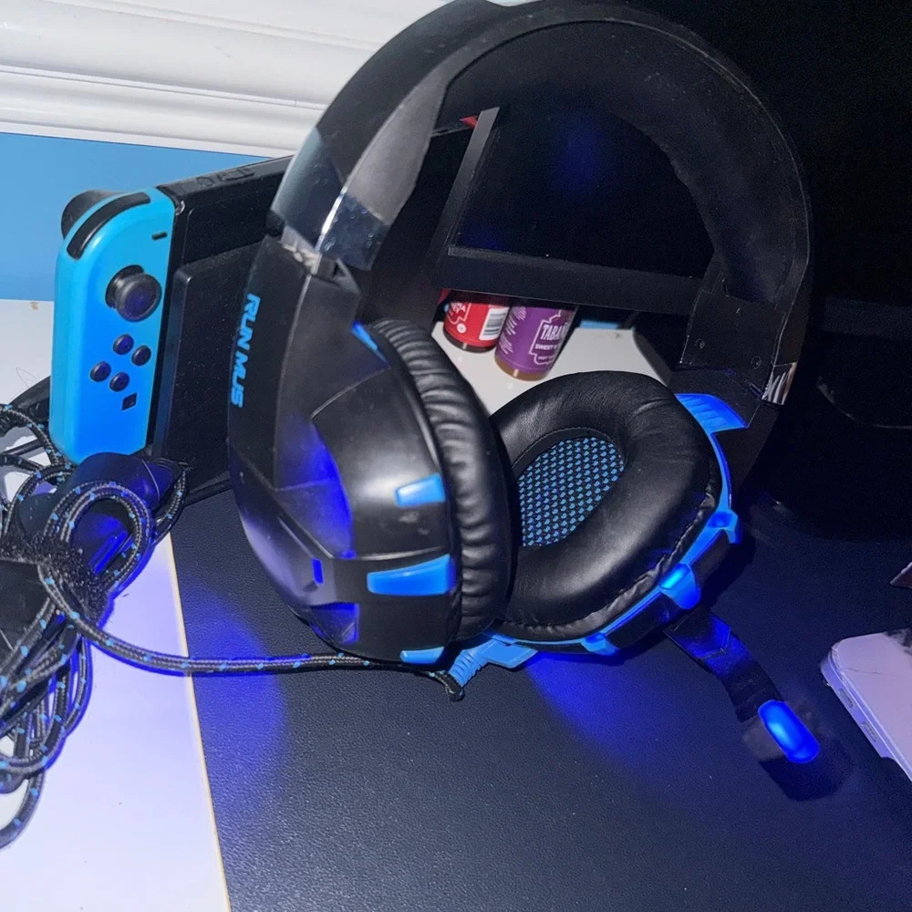 Gaming Headset with Microphone - Black and Blue